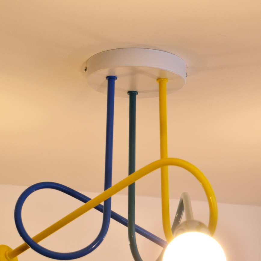 LED Kiinteä lasten kattokruunu OXFORD 3xE27/15W/230V
