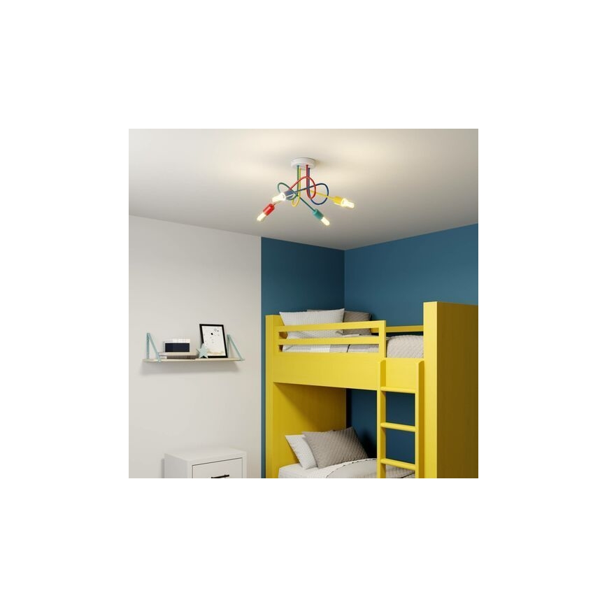 LED Kiinteä lasten kattokruunu OXFORD 4xE27/10W/230V