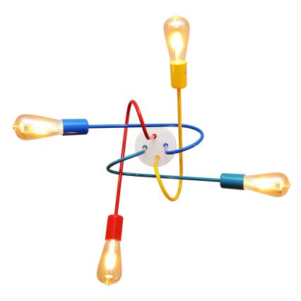 LED Kiinteä lasten kattokruunu OXFORD 4xE27/10W/230V