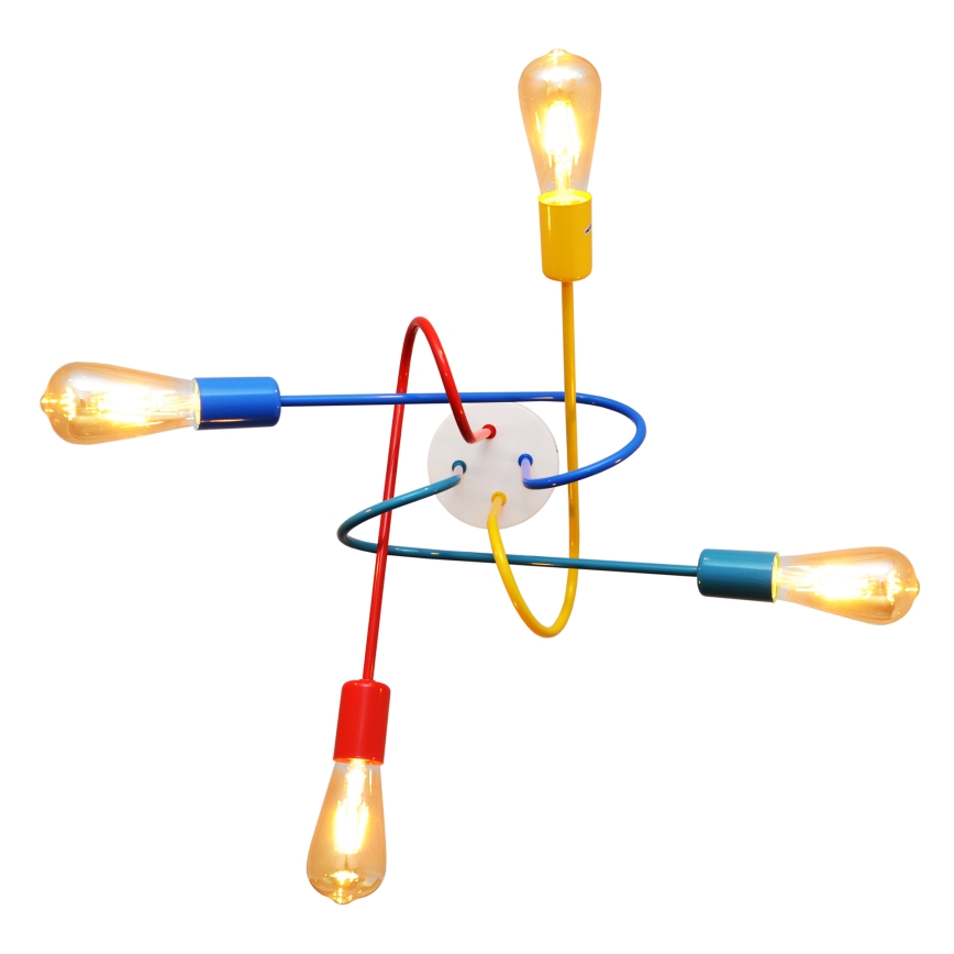 LED Kiinteä lasten kattokruunu OXFORD 4xE27/10W/230V