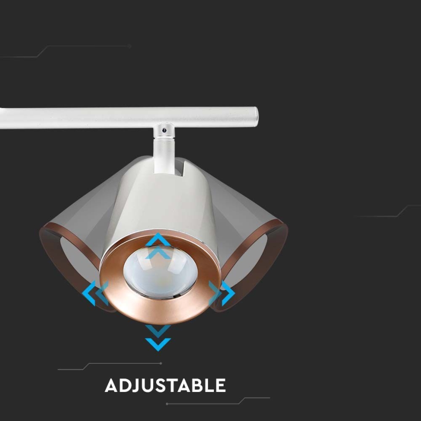 LED-kohdevalaisin 2xLED/5W/230V 3000K valkoinen