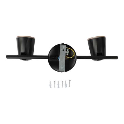 LED-kohdevalaisin 2xLED/5W/230V 4000K musta