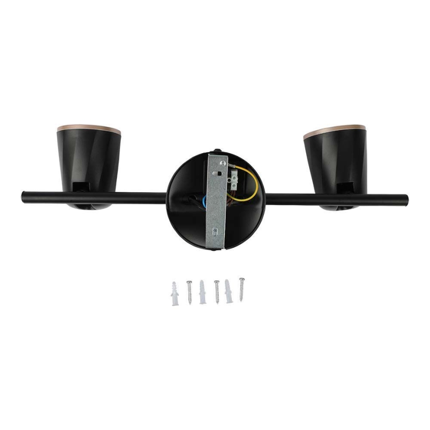 LED-kohdevalaisin 2xLED/5W/230V 4000K musta
