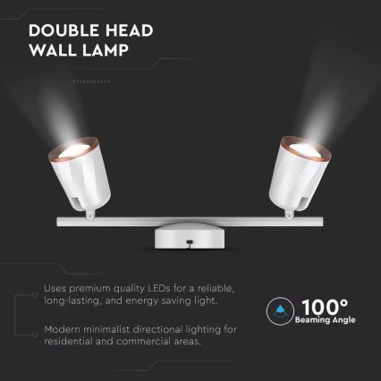 LED-kohdevalaisin 2xLED/6W/230V