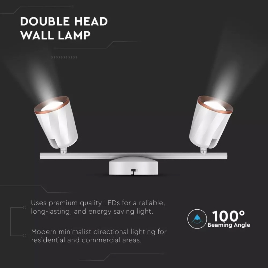 LED-kohdevalaisin 2xLED/6W/230V