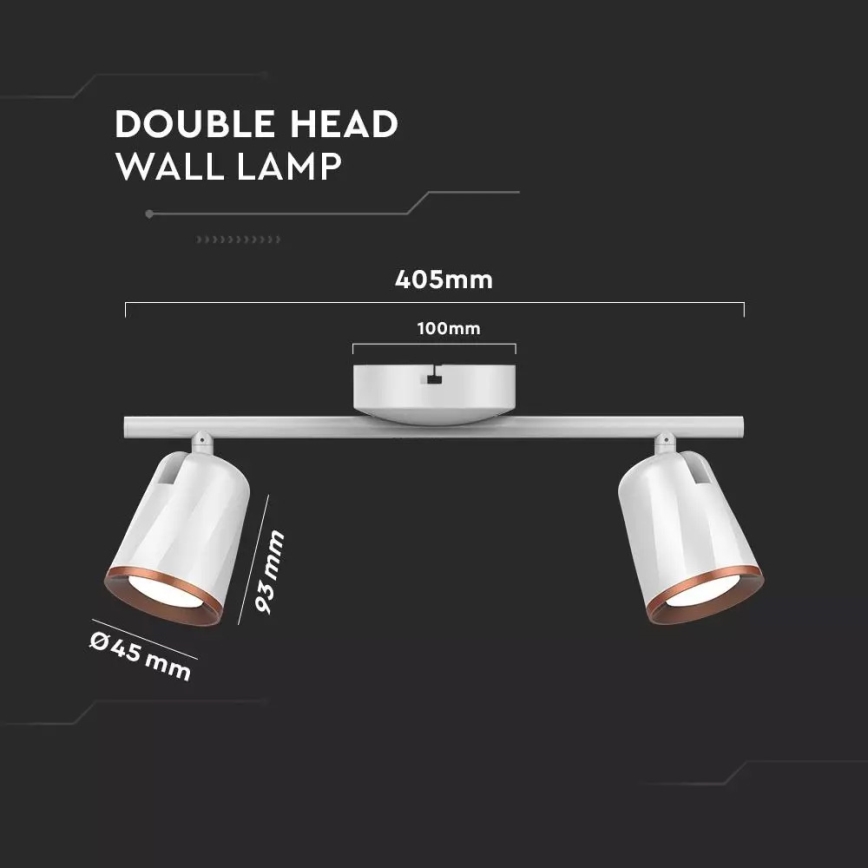 LED-kohdevalaisin 2xLED/6W/230V