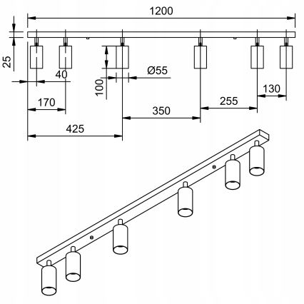 LED-kohdevalaisin ANGIE 6xGU10/6W/230V valkoinen