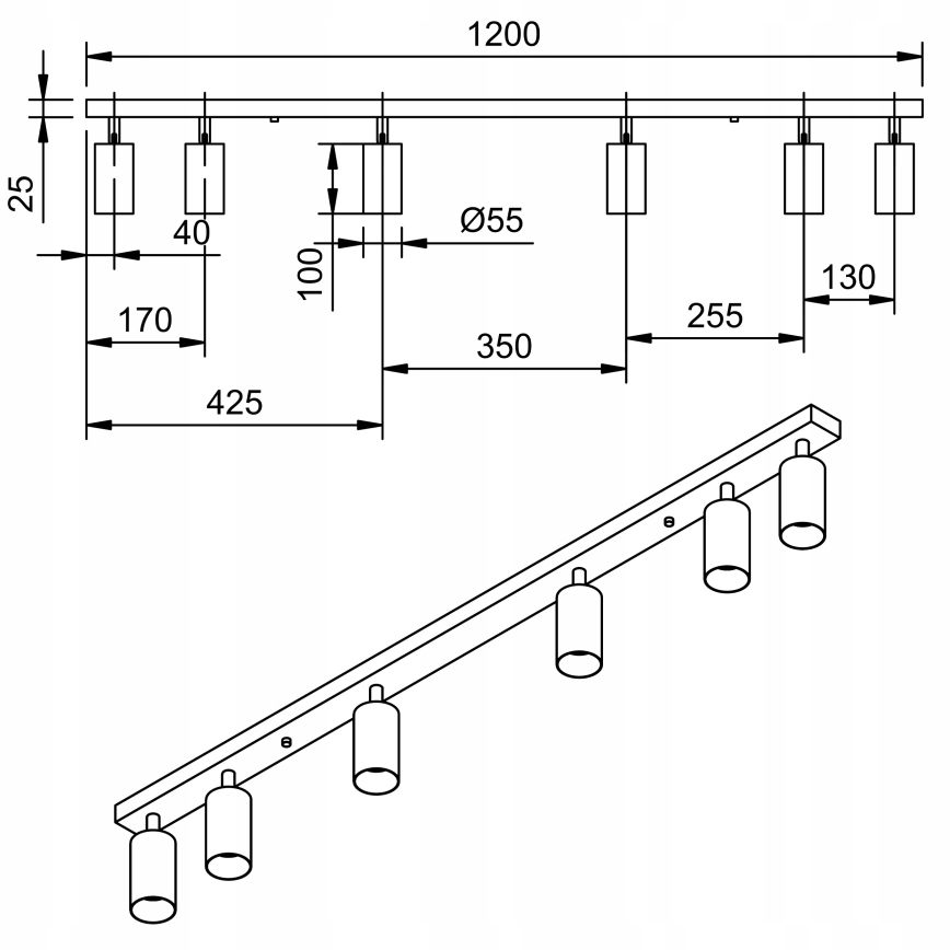 LED-kohdevalaisin ANGIE 6xGU10/6W/230V valkoinen