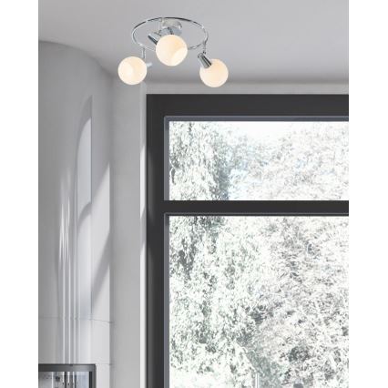 LED-kohdevalaisin DOXY 3xE14/4W/230V kiiltävä kromi