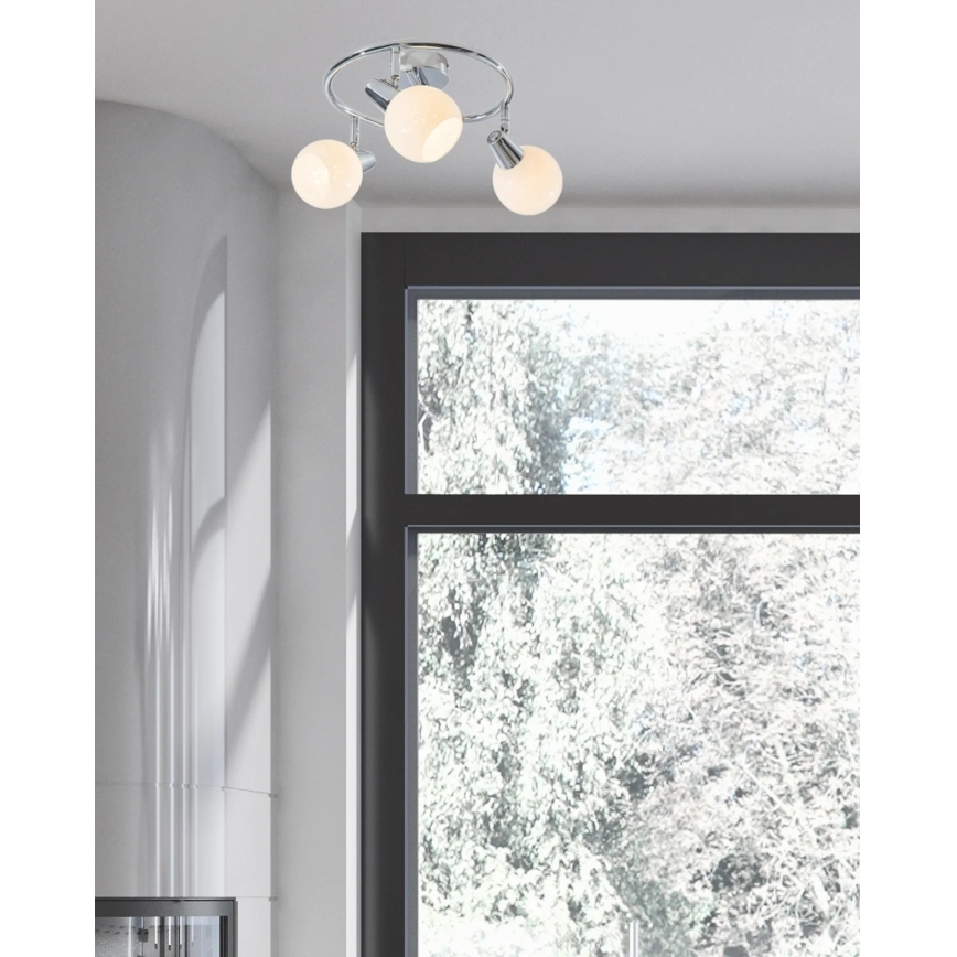 LED-kohdevalaisin DOXY 3xE14/4W/230V kiiltävä kromi
