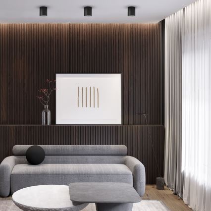 LED-kohdevalaisin GEORGE 1xE27/6W/230V halkaisija 11 cm musta