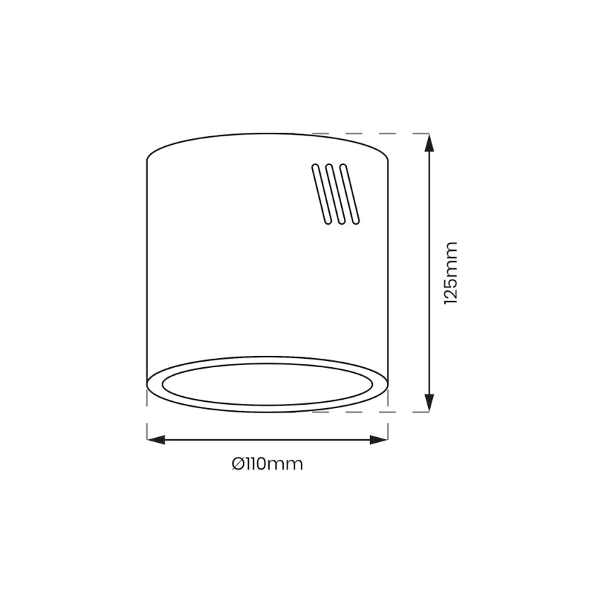 LED-kohdevalaisin GEORGE 1xE27/6W/230V halkaisija 11 cm musta