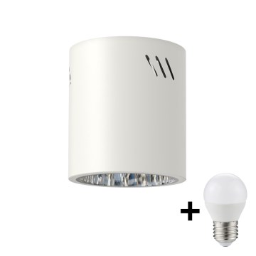 LED-kohdevalaisin GEORGE 1xE27/6W/230V halkaisija 11 cm valkoinen