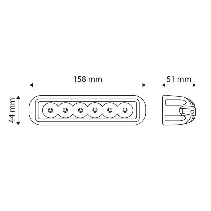 LED-kohdevalaisin halkaisija automobil EPISTAR LED/18W/10-30V IP67 6000K