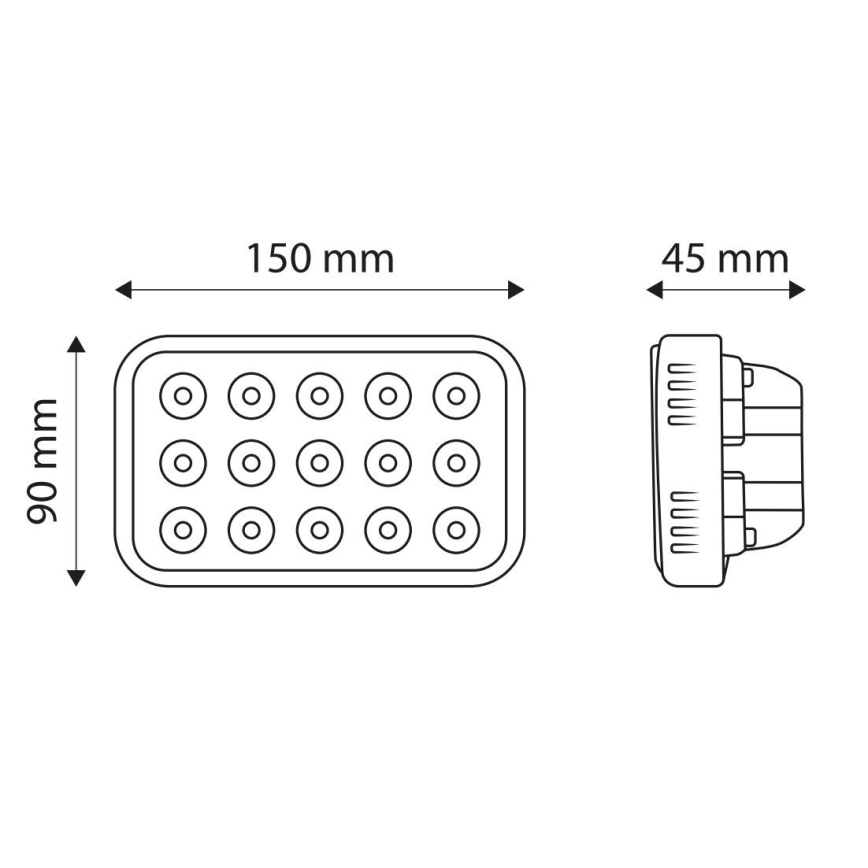 LED-kohdevalaisin halkaisija automobil EPISTAR LED/45W/10-30V IP67 6000K