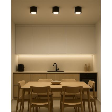 LED-kohdevalaisin LED/10W/230V 3000/4000/6400K halkaisija 12 cm musta