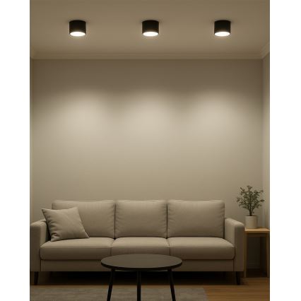LED-kohdevalaisin LED/10W/230V 3000/4000/6400K halkaisija 12 cm musta