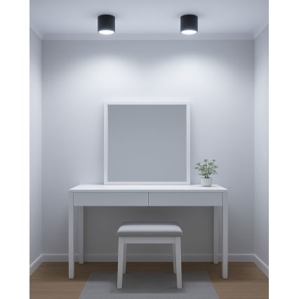 LED-kohdevalaisin LED/10W/230V 3000/4000/6400K halkaisija 12 cm musta