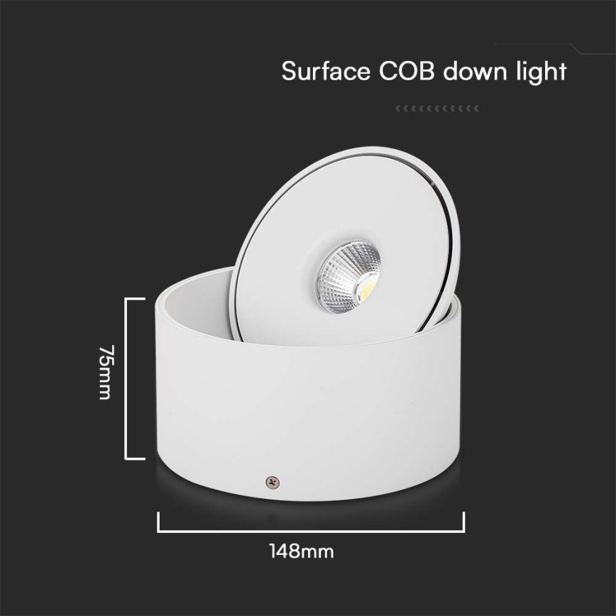 LED Joustava kohdevalo LED/20W/230V 3000/4000/6400K CRI 90 valkoinen