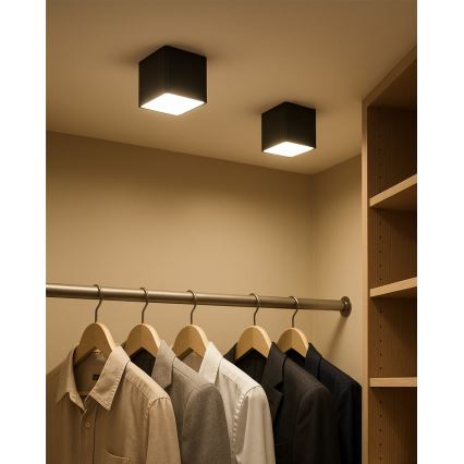 LED-kohdevalaisin LED/5W/230V 3000/4000/6400K 7,5x7,5 cm musta