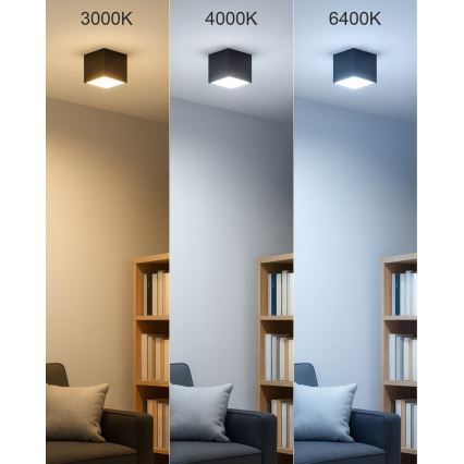 LED-kohdevalaisin LED/5W/230V 3000/4000/6400K 7,5x7,5 cm musta