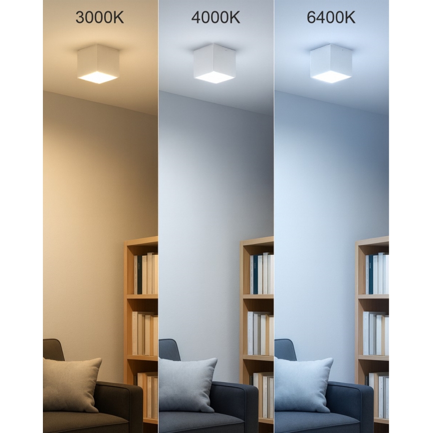 LED-kohdevalaisin LED/5W/230V 3000/4000/6400K 7,5x7,5 cm valkoinen