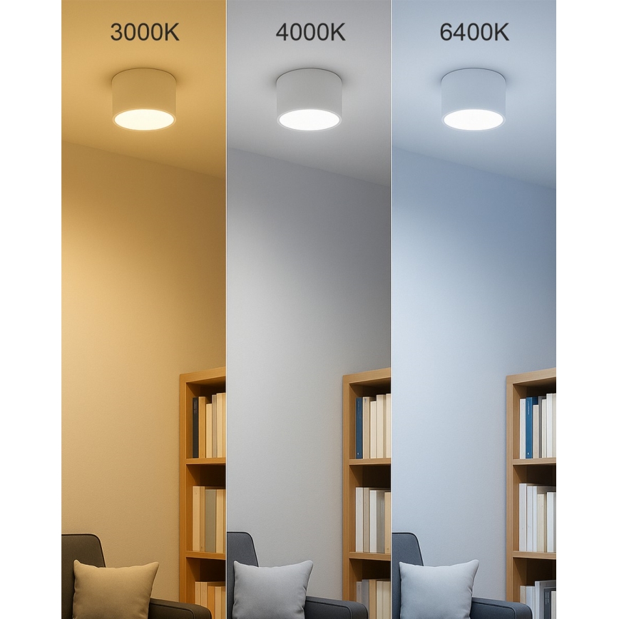 LED-kohdevalaisin LED/5W/230V 3000/4000/6400K halkaisija 7,5 cm valkoinen