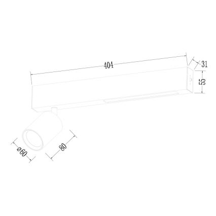 LED-kohdevalaisin MAGNET LED/5W/230V + 1xGU10/60W 3000/4000K musta