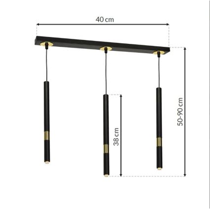 LED-kohdevalaisin MONZA 3xG9/7W/230V