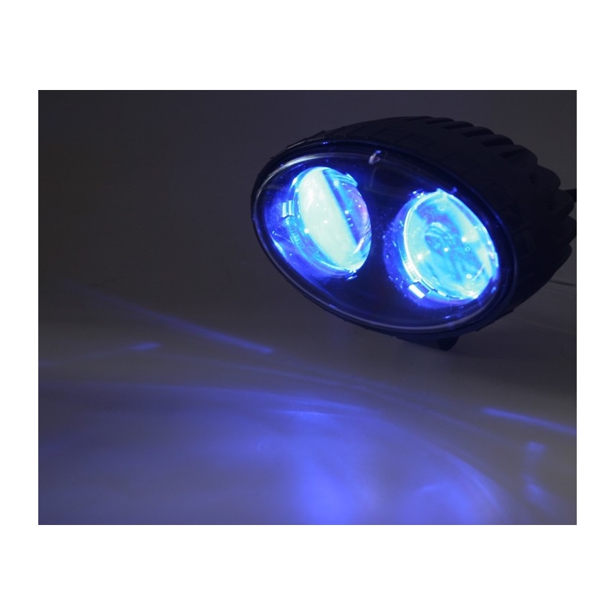 LED-kohdevalaisin sininen STRUM LED/10W/10-80V IP67 6000K