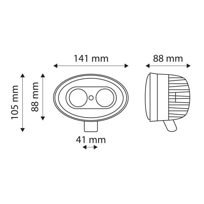 LED-kohdevalaisin sininen STRUM LED/10W/10-80V IP67 6000K