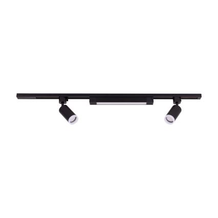 LED-kohdevalaisin TRACER-kiskojärjestelmään 2xGU10/10W/230V + LED/20W 1 m musta