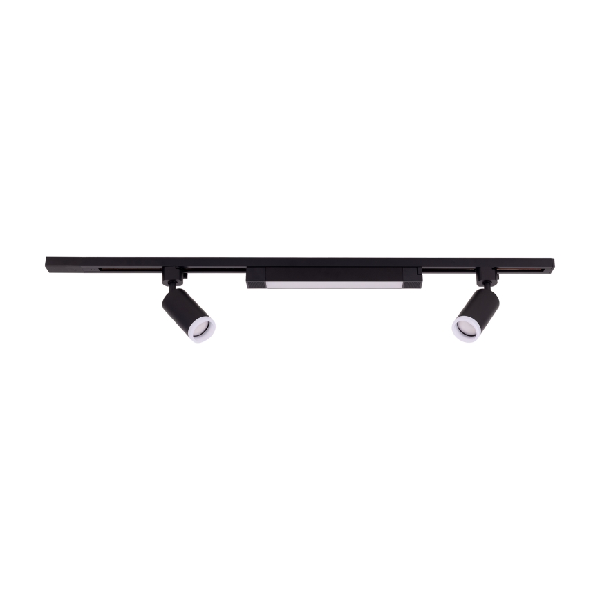 LED-kohdevalaisin TRACER-kiskojärjestelmään 2xGU10/10W/230V + LED/20W 1 m musta