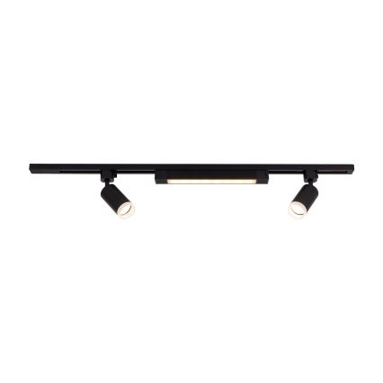 LED-kohdevalaisin TRACER-kiskojärjestelmään 2xGU10/10W/230V + LED/20W 1 m musta