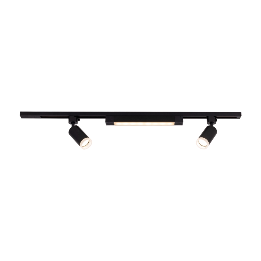 LED-kohdevalaisin TRACER-kiskojärjestelmään 2xGU10/10W/230V + LED/20W 1 m musta