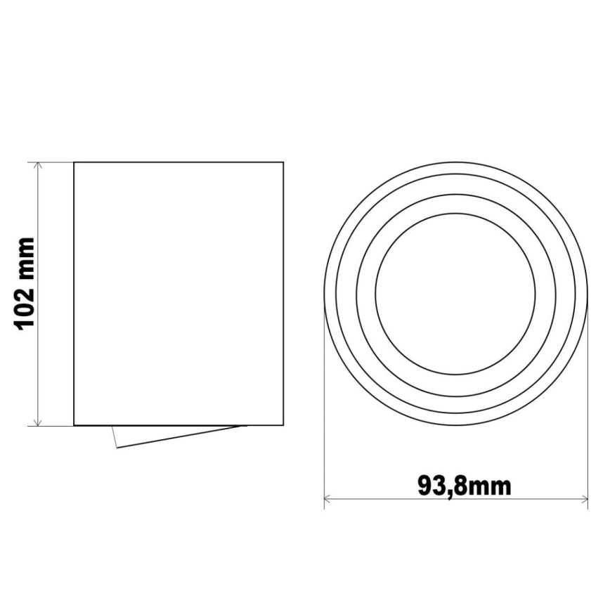 LED-kohdevalaisin TUBA 1xGU10 / 5W / 230V 2700K musta
