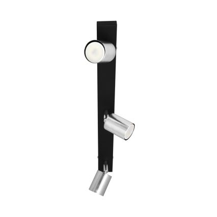 LED-kohdevalaisin TUNE 3xGU10/4,8W/230V mattakromi/musta