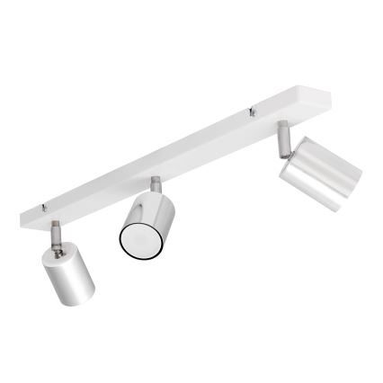 LED-kohdevalaisin TUNE 3xGU10/4,8W/230V mattakromi/valkoinen