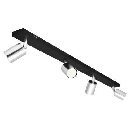 LED-kohdevalaisin TUNE 4xGU10/4,8W/230V mattakromi/musta