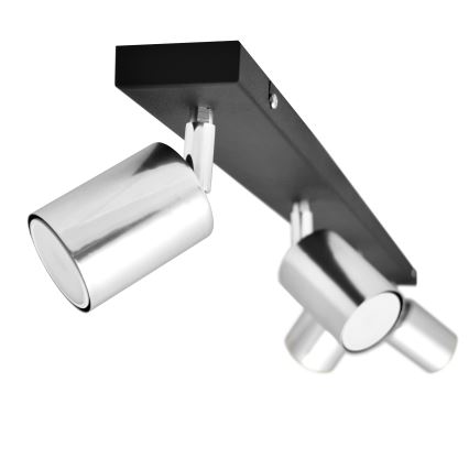 LED-kohdevalaisin TUNE 4xGU10/4,8W/230V mattakromi/musta