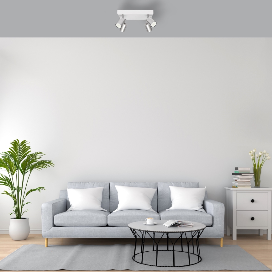 LED-kohdevalaisin TUNE 4xGU10/4,8W/230V mattakromi/valkoinen
