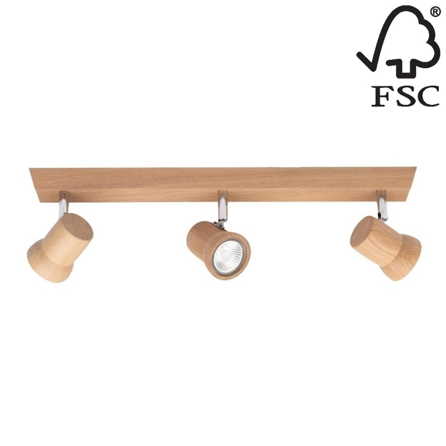 LED-kohdevalaisin VENLA 3xGU10/5W/230V tammi - FSC sertifioitu