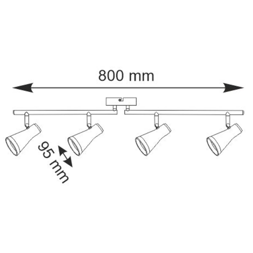 LED-kohdevalo BERG 4xLED/4,2W/230V musta