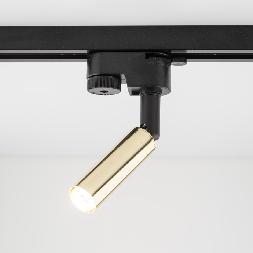 LED-kohdevalaisin 1-vaiheiselle kiskojärjestelmälle LAGOS 1xG9/3W/230V kulta/musta