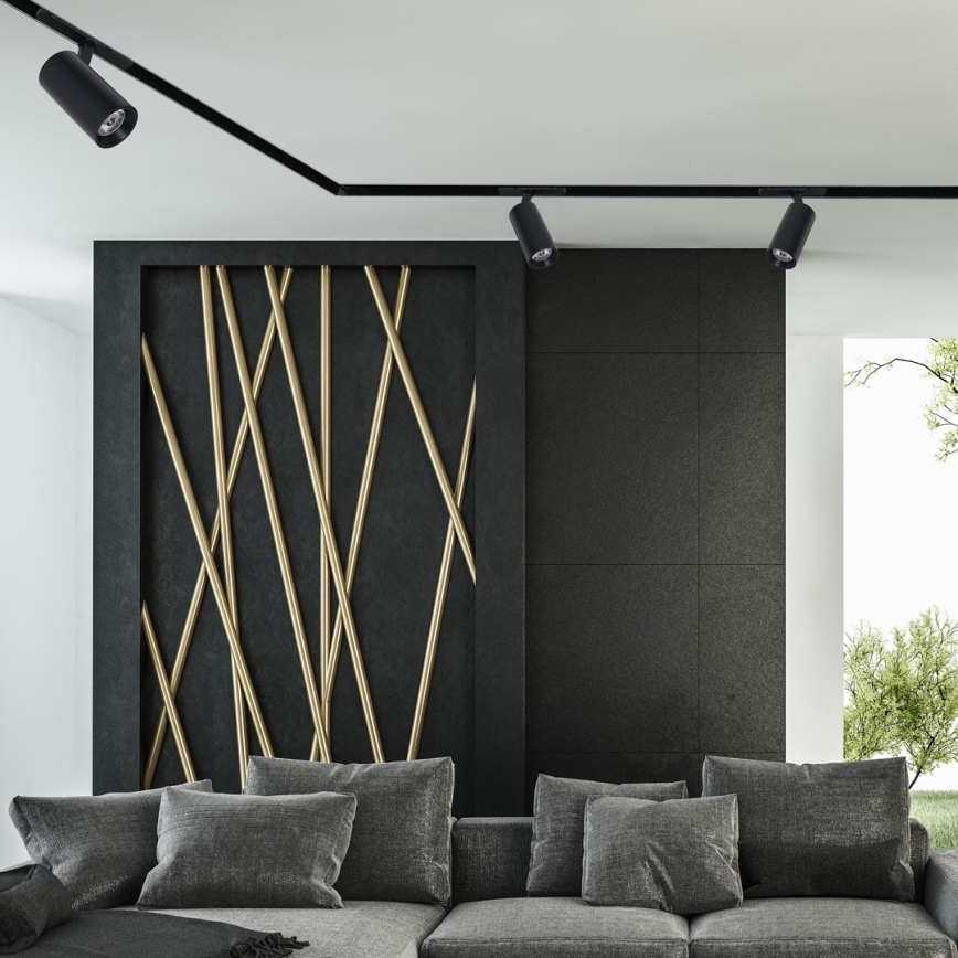 LED-kohdevalo kiskojärjestelmään MAGNETIC TRACK LED/10W/48V musta