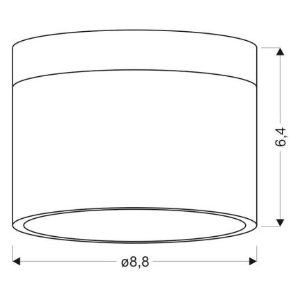 LED-kohdevalo TUBA LED/9W/230V valkoinen/musta