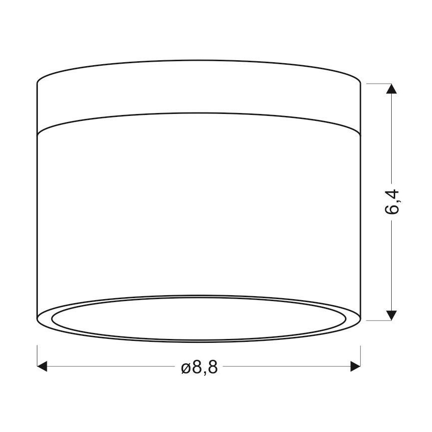 LED-kohdevalo TUBA LED/9W/230V valkoinen/musta