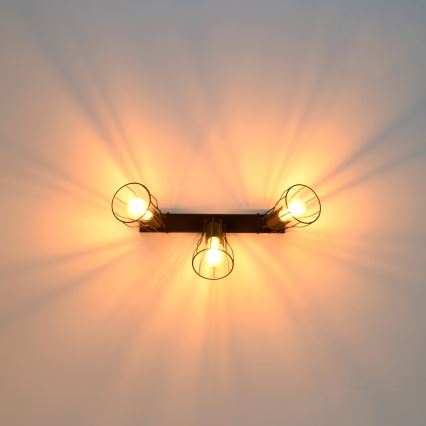 LED Kohdevalo TUBE II 3xE27/15W/230V musta