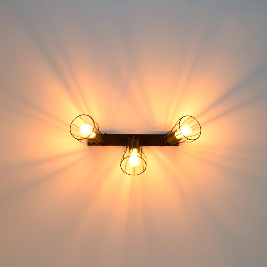 LED Kohdevalo TUBE II 3xE27/15W/230V musta