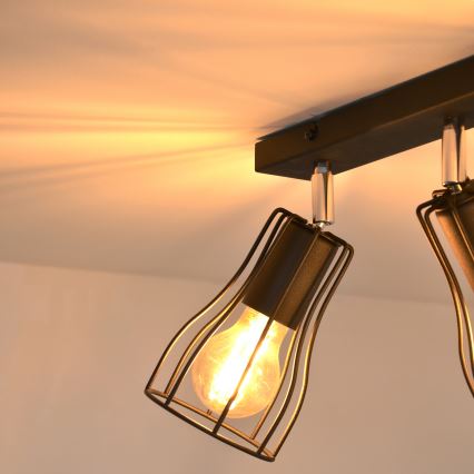 LED Kohdevalo TUBE II 3xE27/15W/230V musta